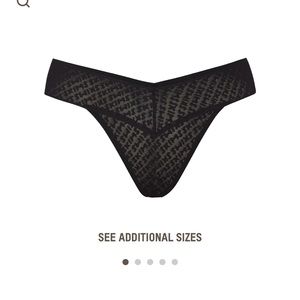 SKIMS Mesh Thong, Color Onyx